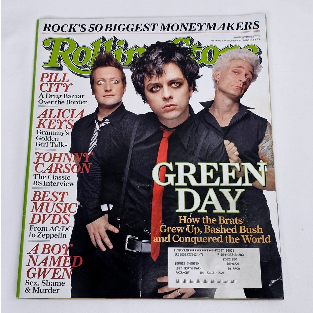 Rolling Stone Magazine 968‎ Green Day Cover February 24 2005 Alicia Keys Carson